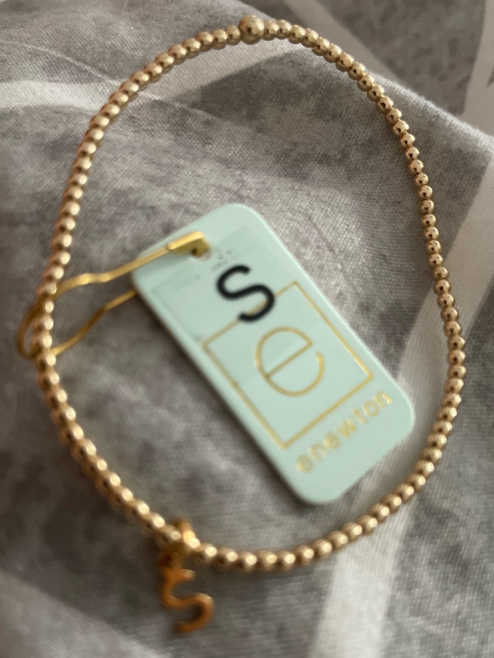 ENewton Respect initial “S” bracelet NWT